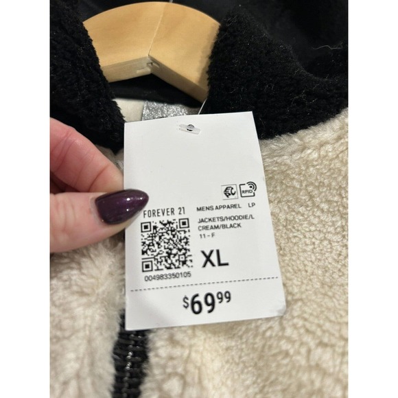 (Sold)Forever 21 X Disney Mickey Mouse Sherpa Hoodie Full Zip NWT Thick Warm XL - Picture 11 of 13